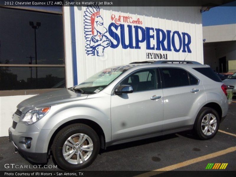 Silver Ice Metallic / Jet Black 2012 Chevrolet Equinox LTZ AWD