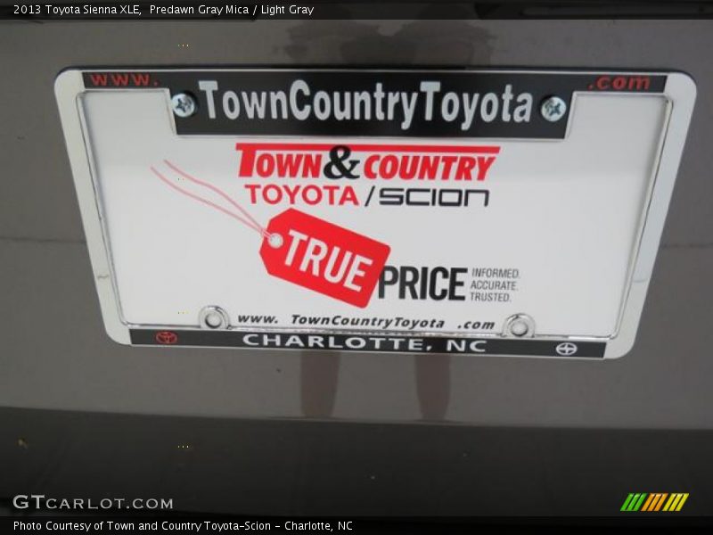 Predawn Gray Mica / Light Gray 2013 Toyota Sienna XLE