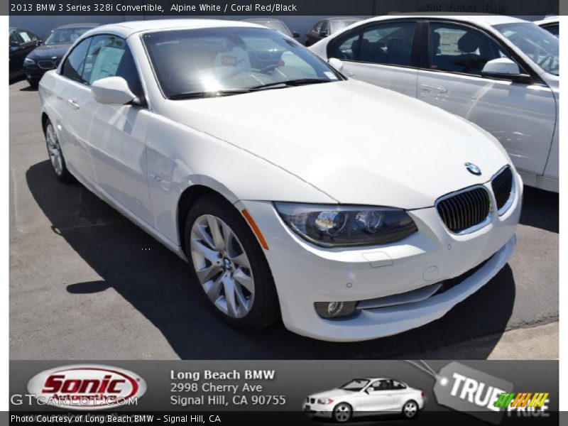 Alpine White / Coral Red/Black 2013 BMW 3 Series 328i Convertible