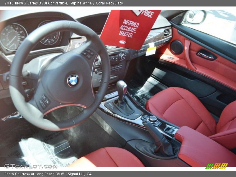 Alpine White / Coral Red/Black 2013 BMW 3 Series 328i Convertible