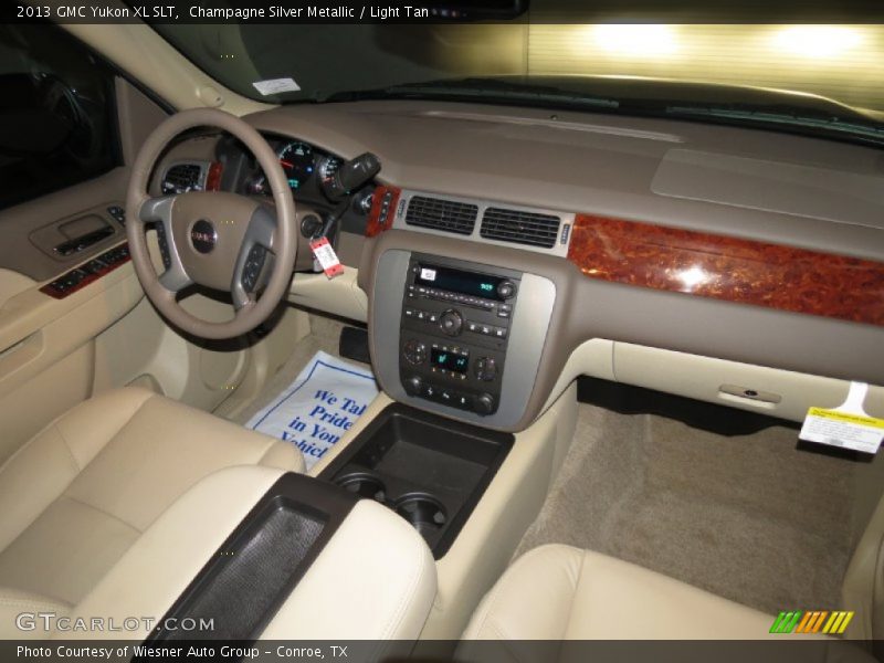 Champagne Silver Metallic / Light Tan 2013 GMC Yukon XL SLT