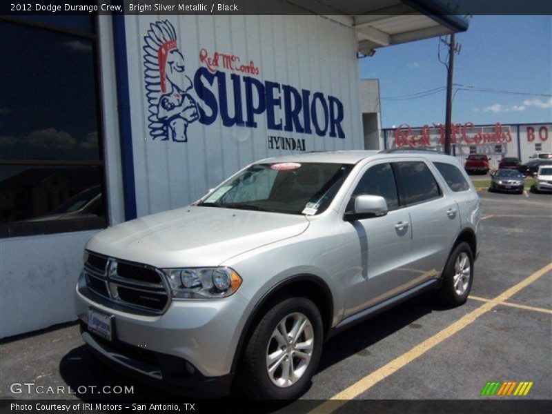 Bright Silver Metallic / Black 2012 Dodge Durango Crew