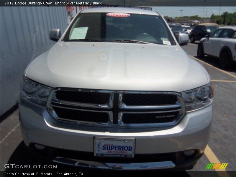 Bright Silver Metallic / Black 2012 Dodge Durango Crew