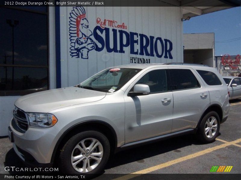 Bright Silver Metallic / Black 2012 Dodge Durango Crew