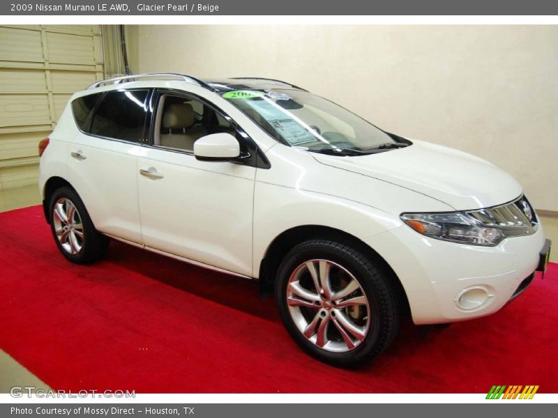 Glacier Pearl / Beige 2009 Nissan Murano LE AWD