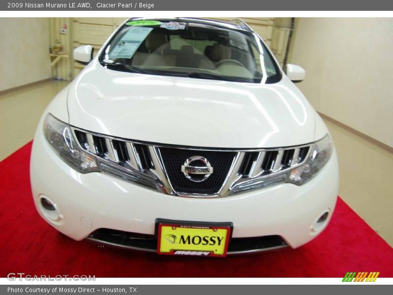 Glacier Pearl / Beige 2009 Nissan Murano LE AWD