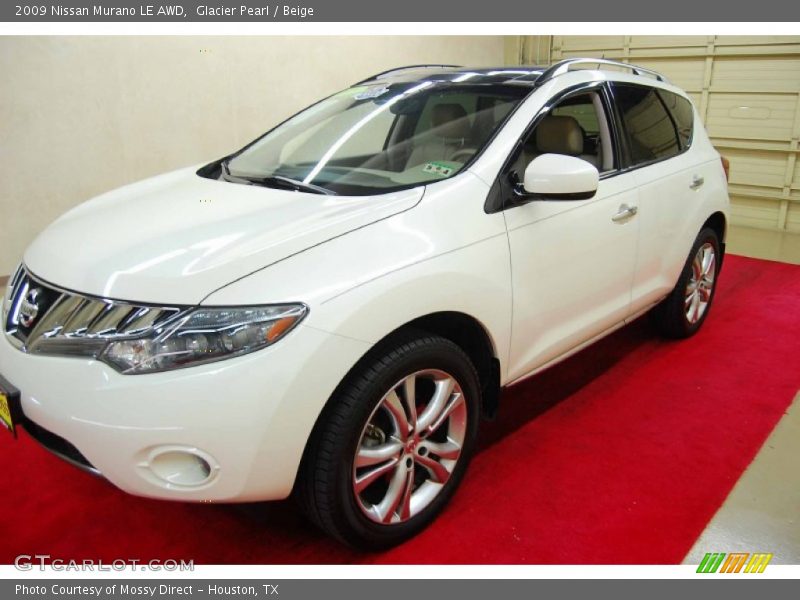 Glacier Pearl / Beige 2009 Nissan Murano LE AWD