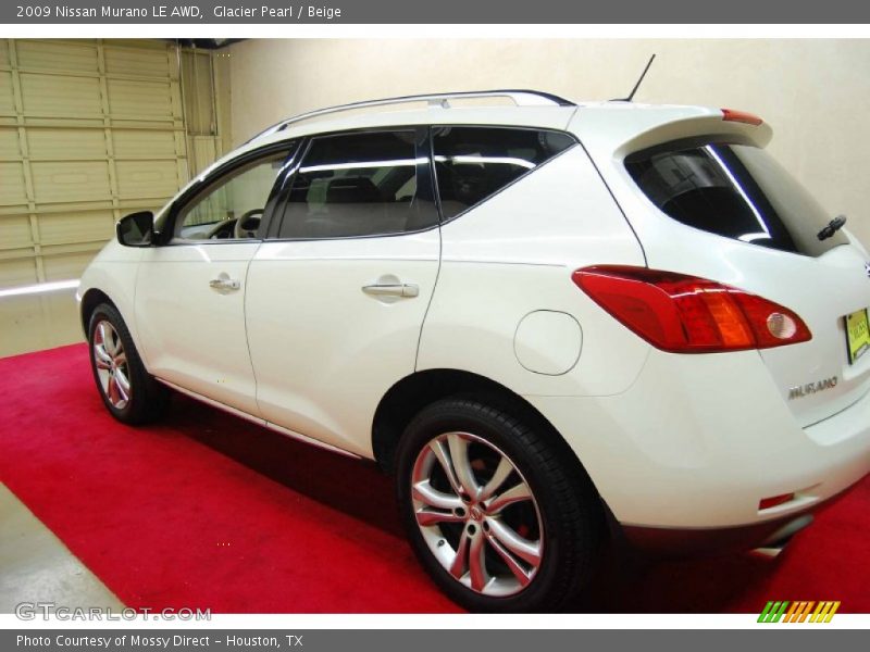 Glacier Pearl / Beige 2009 Nissan Murano LE AWD