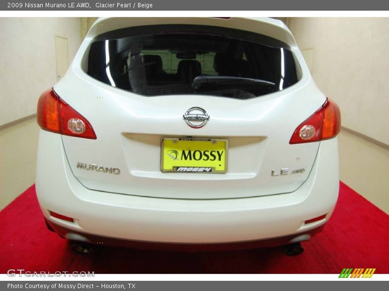 Glacier Pearl / Beige 2009 Nissan Murano LE AWD