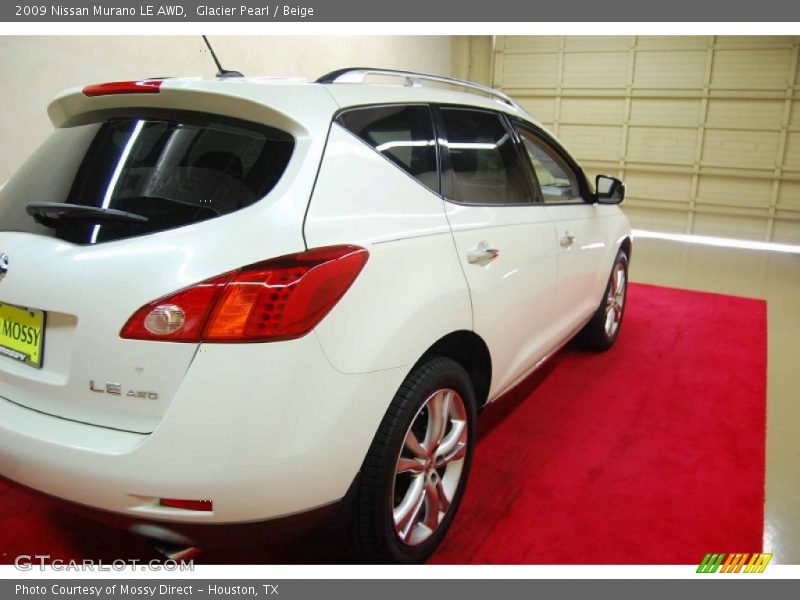 Glacier Pearl / Beige 2009 Nissan Murano LE AWD