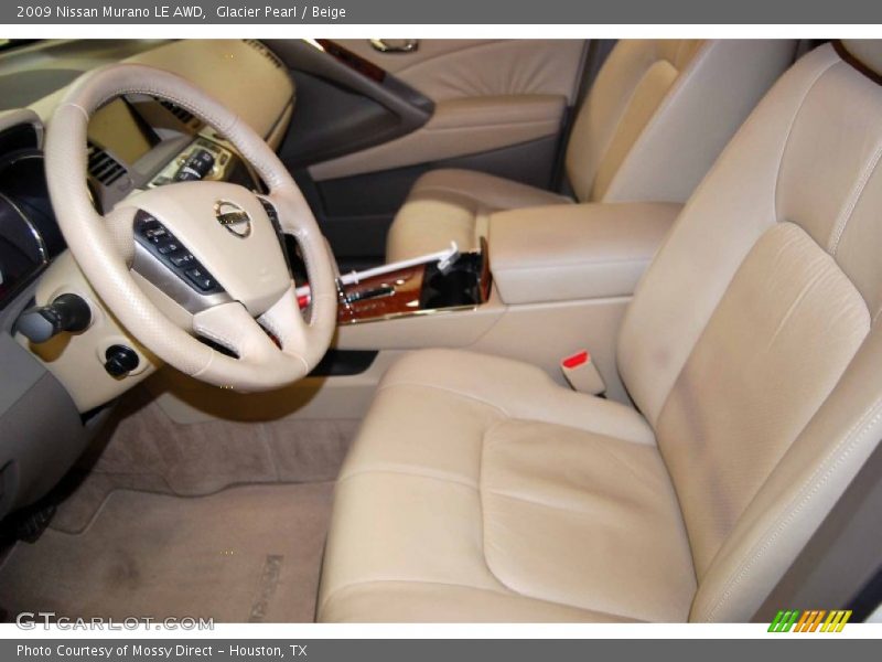 Glacier Pearl / Beige 2009 Nissan Murano LE AWD