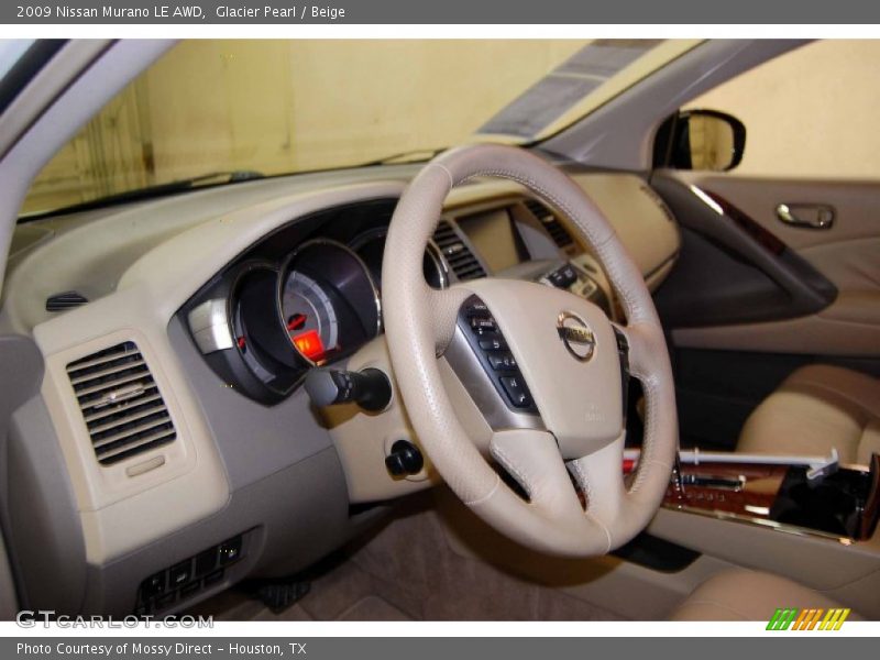 Glacier Pearl / Beige 2009 Nissan Murano LE AWD