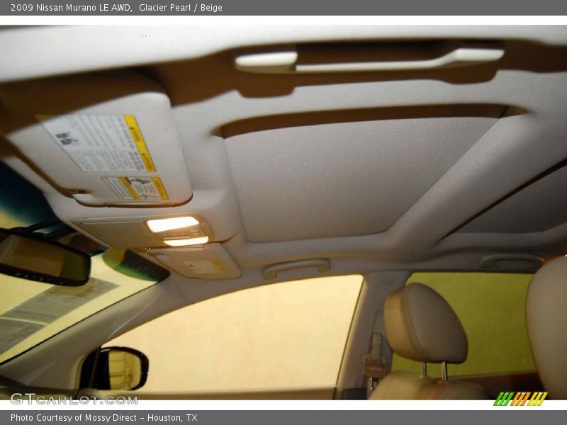 Glacier Pearl / Beige 2009 Nissan Murano LE AWD