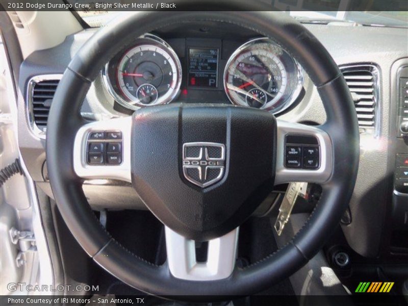 Bright Silver Metallic / Black 2012 Dodge Durango Crew