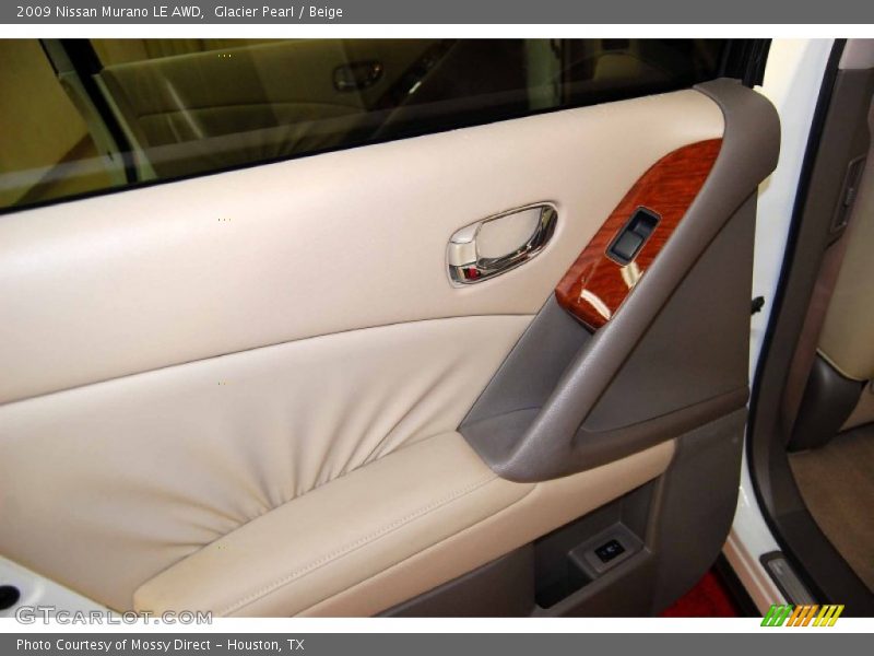 Glacier Pearl / Beige 2009 Nissan Murano LE AWD