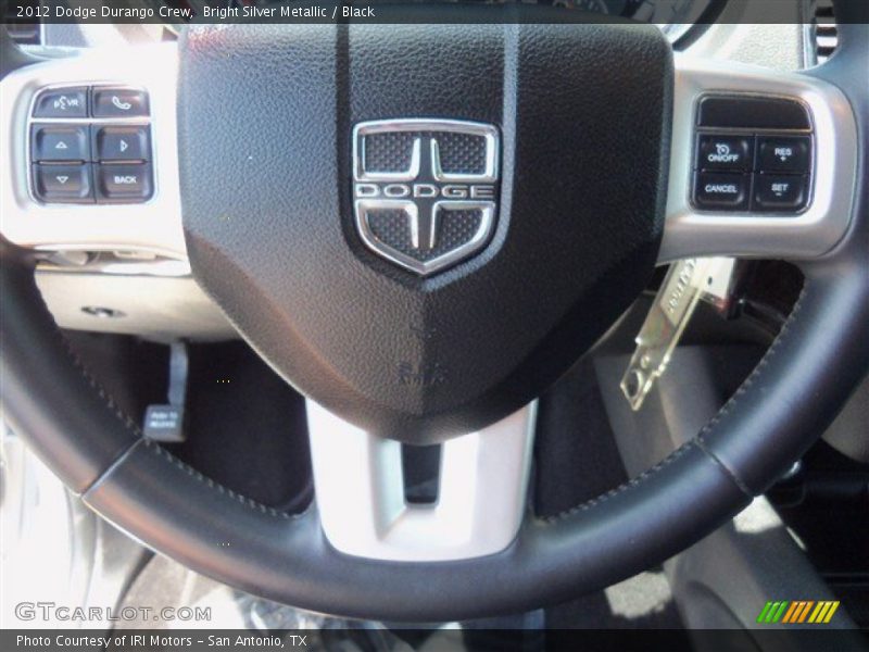 Bright Silver Metallic / Black 2012 Dodge Durango Crew