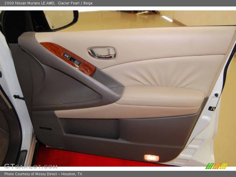 Glacier Pearl / Beige 2009 Nissan Murano LE AWD