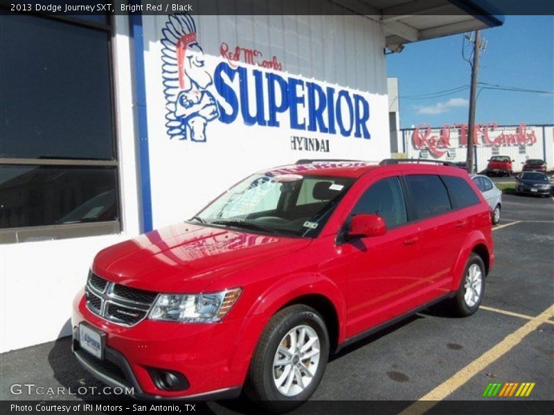 Bright Red / Black 2013 Dodge Journey SXT