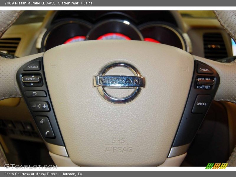 Glacier Pearl / Beige 2009 Nissan Murano LE AWD