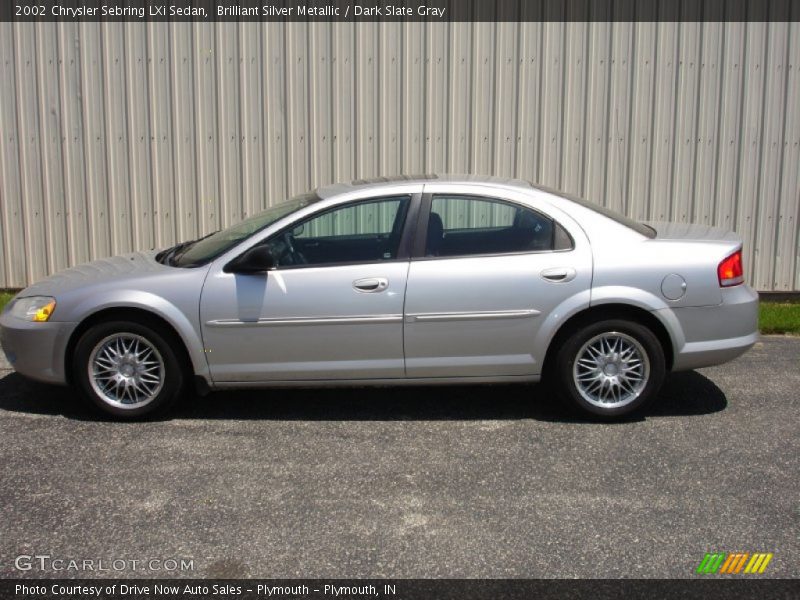 Brilliant Silver Metallic / Dark Slate Gray 2002 Chrysler Sebring LXi Sedan