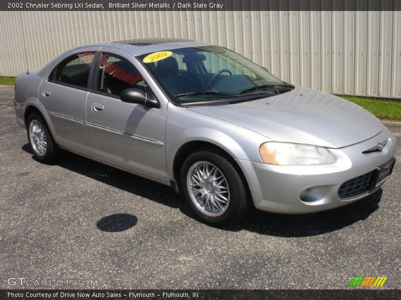 Brilliant Silver Metallic / Dark Slate Gray 2002 Chrysler Sebring LXi Sedan
