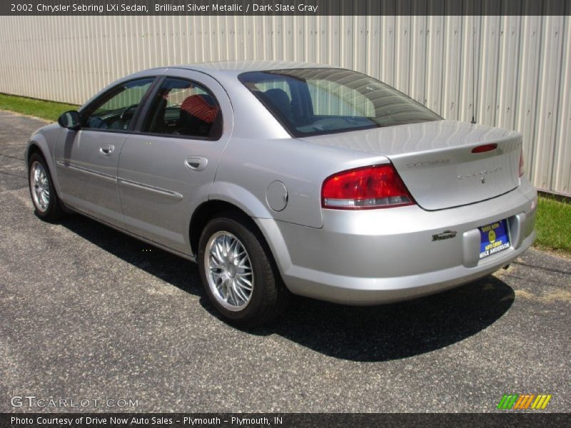 Brilliant Silver Metallic / Dark Slate Gray 2002 Chrysler Sebring LXi Sedan