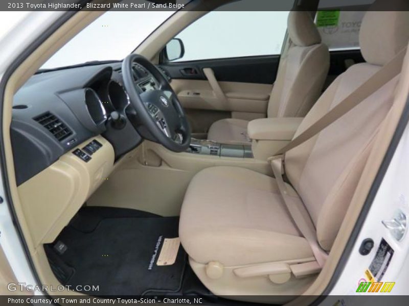 Blizzard White Pearl / Sand Beige 2013 Toyota Highlander