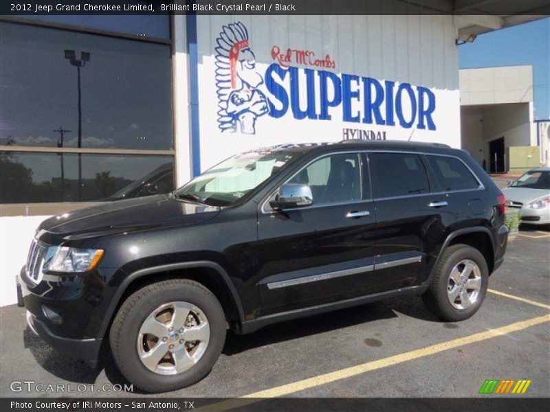 Brilliant Black Crystal Pearl / Black 2012 Jeep Grand Cherokee Limited