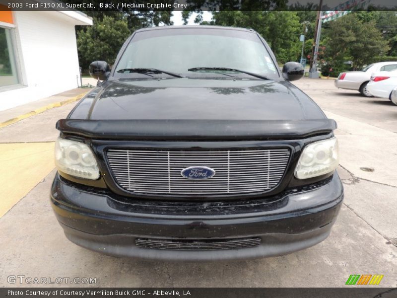 Black / Medium Graphite Grey 2003 Ford F150 XL SuperCab