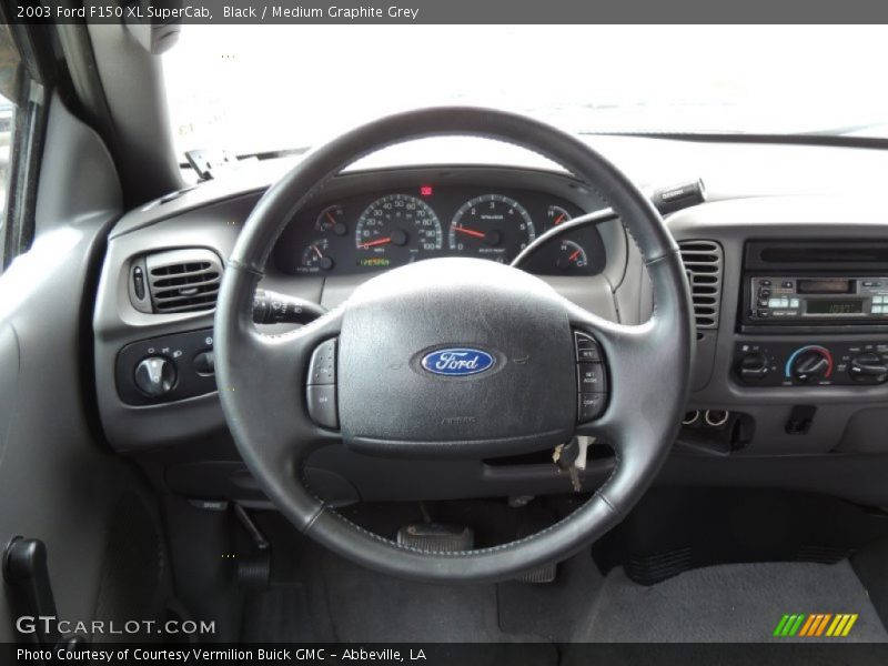 Black / Medium Graphite Grey 2003 Ford F150 XL SuperCab