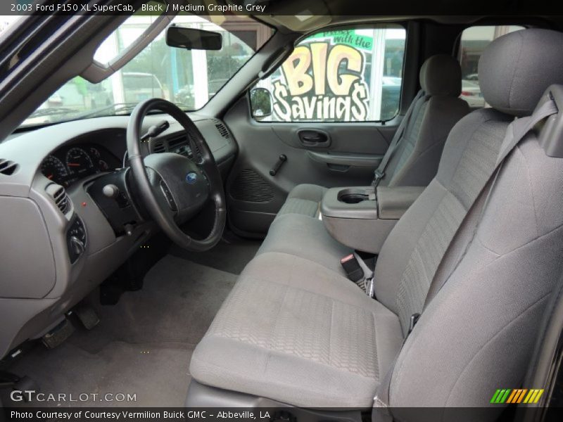 Black / Medium Graphite Grey 2003 Ford F150 XL SuperCab