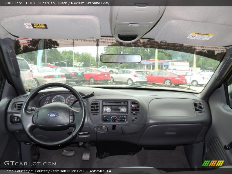 Black / Medium Graphite Grey 2003 Ford F150 XL SuperCab
