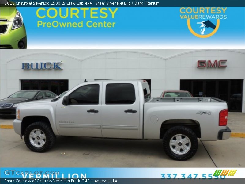 Sheer Silver Metallic / Dark Titanium 2011 Chevrolet Silverado 1500 LS Crew Cab 4x4