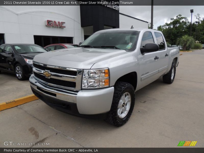 Sheer Silver Metallic / Dark Titanium 2011 Chevrolet Silverado 1500 LS Crew Cab 4x4