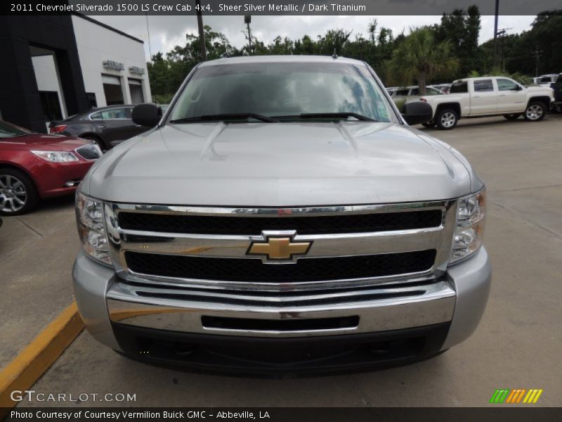 Sheer Silver Metallic / Dark Titanium 2011 Chevrolet Silverado 1500 LS Crew Cab 4x4