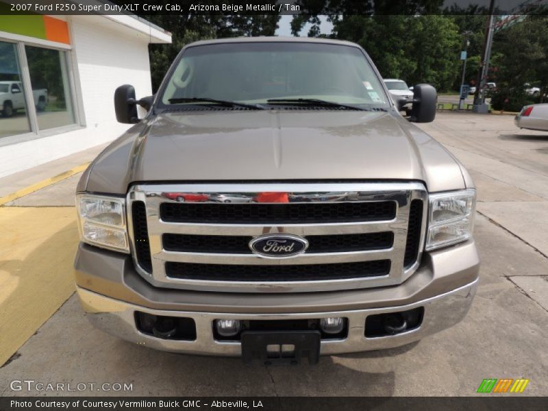 Arizona Beige Metallic / Tan 2007 Ford F250 Super Duty XLT Crew Cab