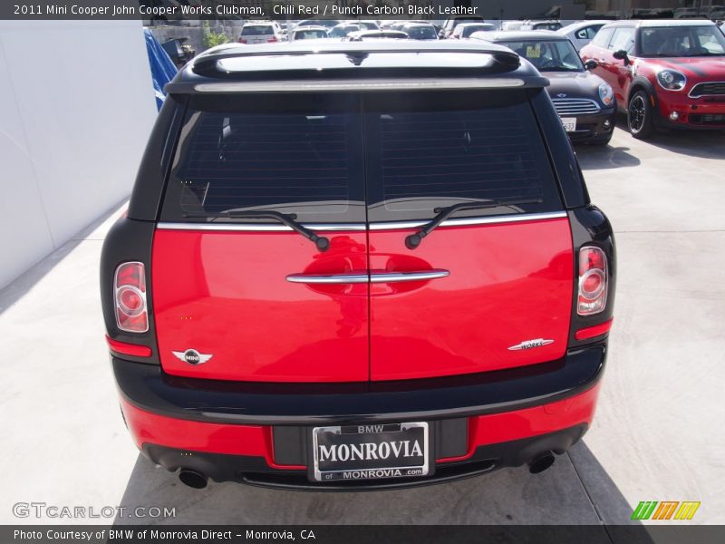 Chili Red / Punch Carbon Black Leather 2011 Mini Cooper John Cooper Works Clubman
