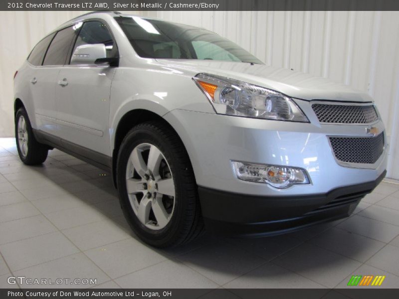 Silver Ice Metallic / Cashmere/Ebony 2012 Chevrolet Traverse LTZ AWD