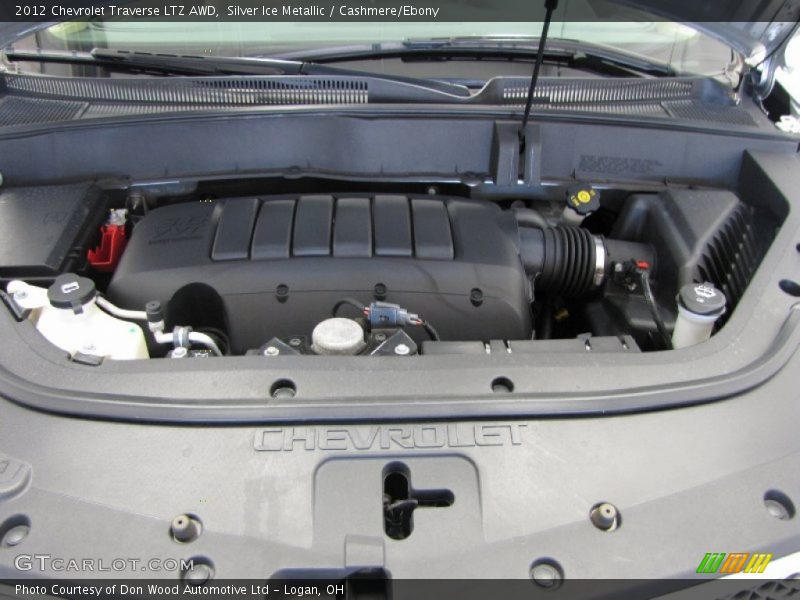 Silver Ice Metallic / Cashmere/Ebony 2012 Chevrolet Traverse LTZ AWD