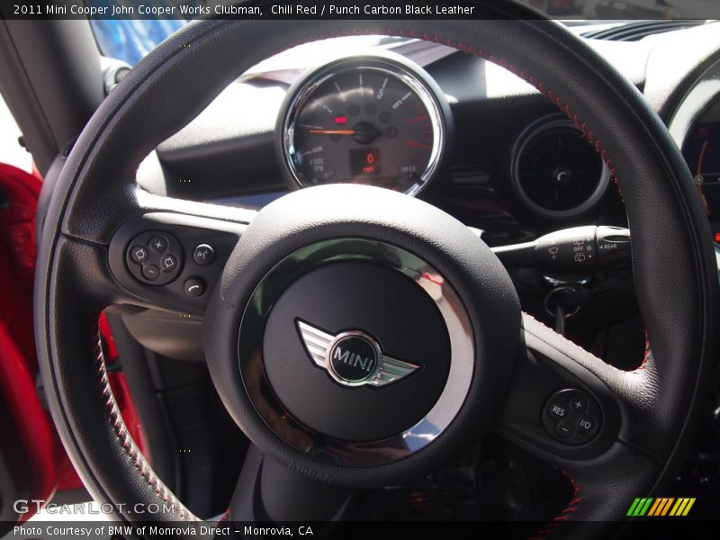 Chili Red / Punch Carbon Black Leather 2011 Mini Cooper John Cooper Works Clubman