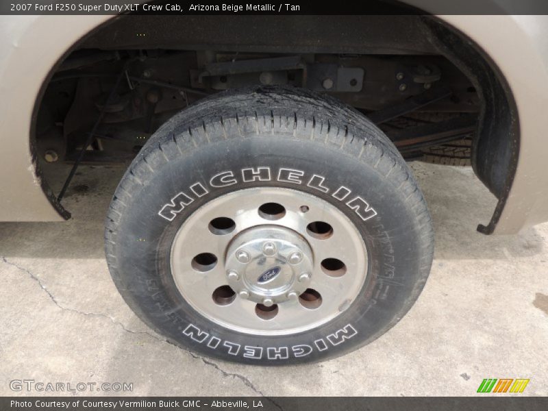 Arizona Beige Metallic / Tan 2007 Ford F250 Super Duty XLT Crew Cab