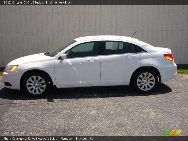 Bright White / Black 2012 Chrysler 200 LX Sedan