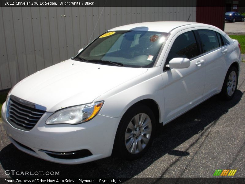 Bright White / Black 2012 Chrysler 200 LX Sedan