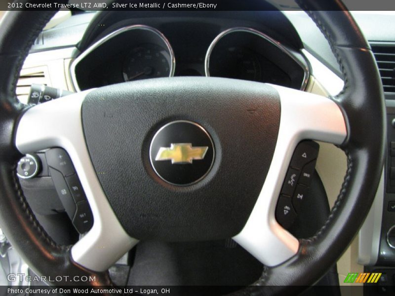 Silver Ice Metallic / Cashmere/Ebony 2012 Chevrolet Traverse LTZ AWD