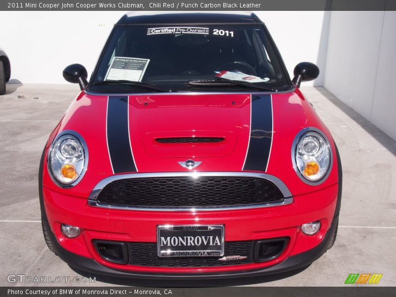 Chili Red / Punch Carbon Black Leather 2011 Mini Cooper John Cooper Works Clubman