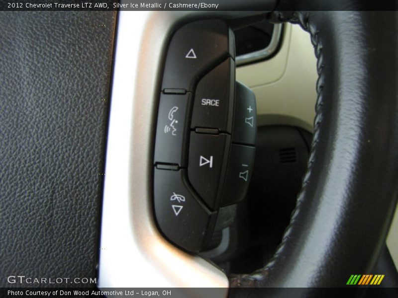 Silver Ice Metallic / Cashmere/Ebony 2012 Chevrolet Traverse LTZ AWD