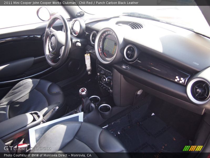Chili Red / Punch Carbon Black Leather 2011 Mini Cooper John Cooper Works Clubman