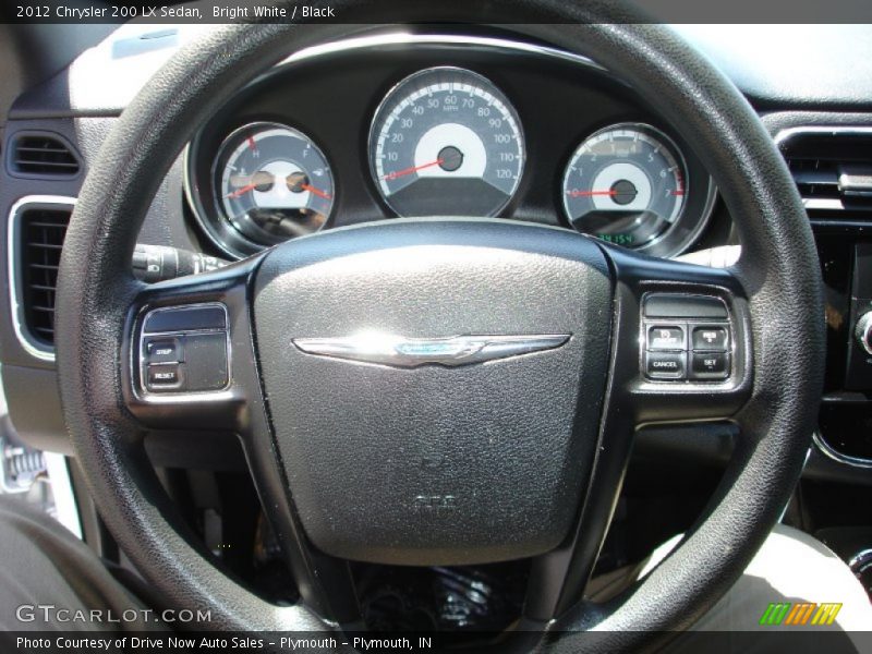 Bright White / Black 2012 Chrysler 200 LX Sedan