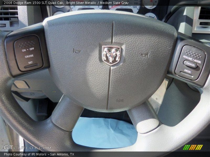 Bright Silver Metallic / Medium Slate Gray 2008 Dodge Ram 1500 SLT Quad Cab