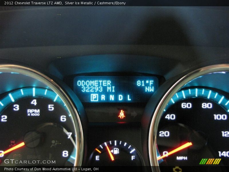 Silver Ice Metallic / Cashmere/Ebony 2012 Chevrolet Traverse LTZ AWD